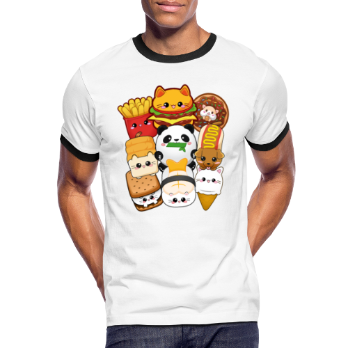 moodrush Design Kawaii Cat Fast Food Print