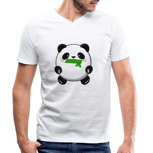 Fat Panda mit Bambus - Pandabär Cute Kawaii Bär