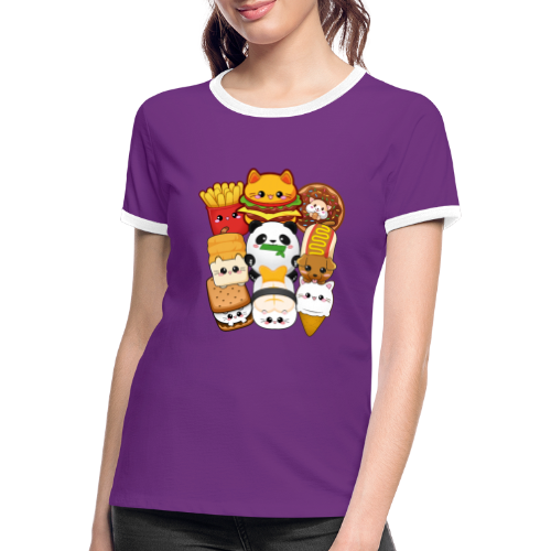 moodrush Design Kawaii Cat Fast Food Print
