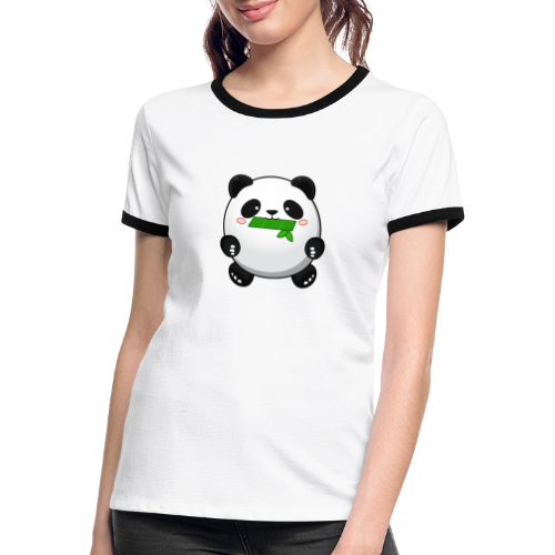 Fat Panda mit Bambus - Pandabär Cute Kawaii Bär
