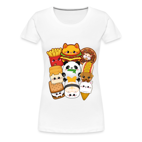 moodrush Design Kawaii Cat Fast Food Print