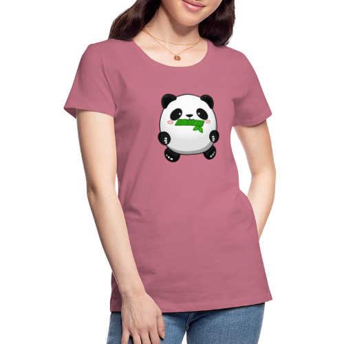 Fat Panda mit Bambus - Pandabär Cute Kawaii Bär