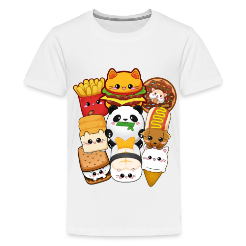 moodrush Design Kawaii Cat Fast Food Print