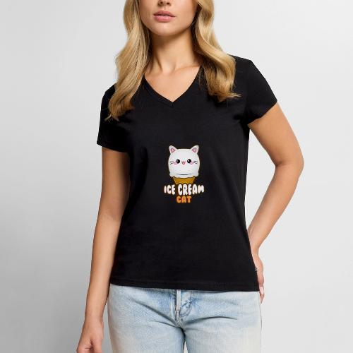 Ice Cream Cat Eiscreme Eis Katze Vanille Eiskugel