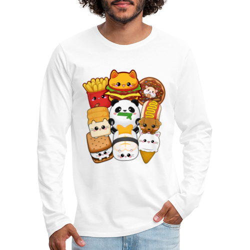moodrush Design Kawaii Cat Fast Food Print