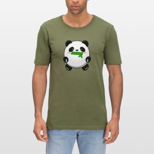 Fat Panda mit Bambus - Pandabär Cute Kawaii Bär