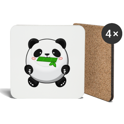 Fat Panda mit Bambus - Pandabär Cute Kawaii Bär