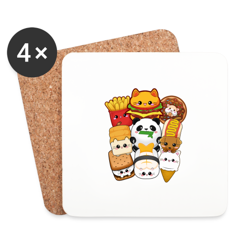 moodrush Design Kawaii Cat Fast Food Print