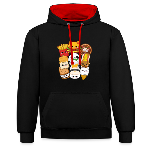 moodrush Design Kawaii Cat Fast Food Print