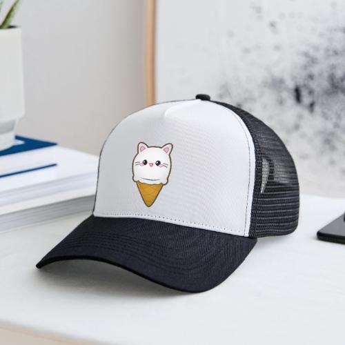 Ice Cream Cat Eiscreme Eis Katze Vanille Eiskugel