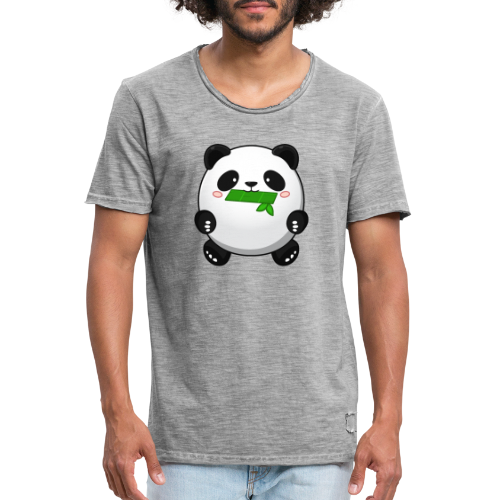 Fat Panda mit Bambus - Pandabär Cute Kawaii Bär