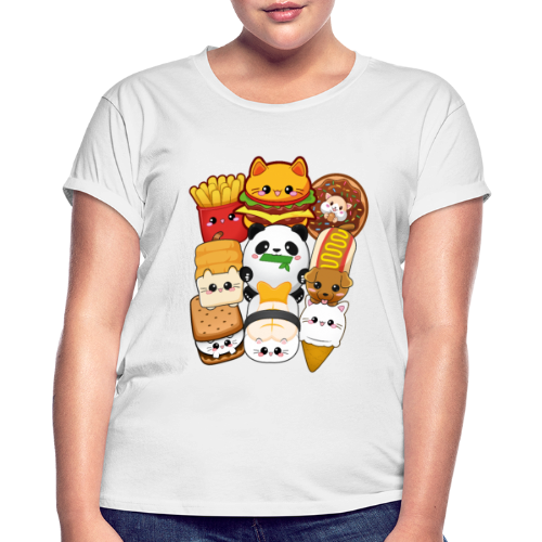 moodrush Design Kawaii Cat Fast Food Print