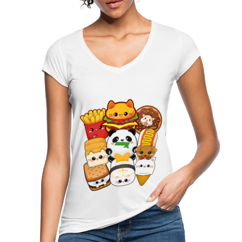 moodrush Design Kawaii Cat Fast Food Print