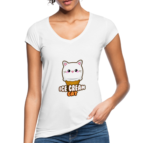 Ice Cream Cat Eiscreme Eis Katze Vanille Eiskugel