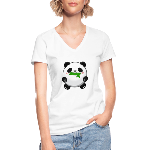 Fat Panda mit Bambus - Pandabär Cute Kawaii Bär