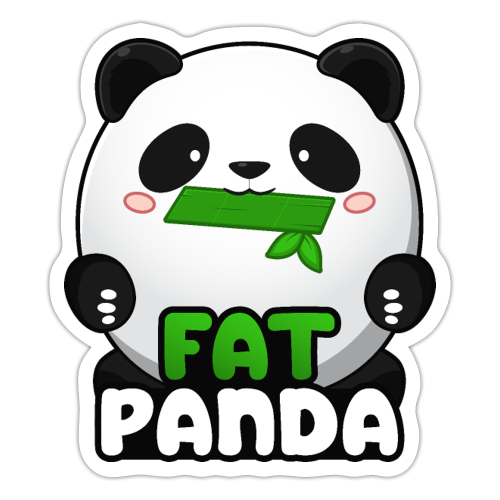 Fat Panda mit Bambus - Pandabär Cute Kawaii ^_^