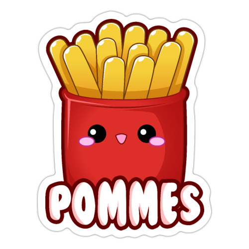 Pommes Fritten Frites Fast Food Emoticon Cute