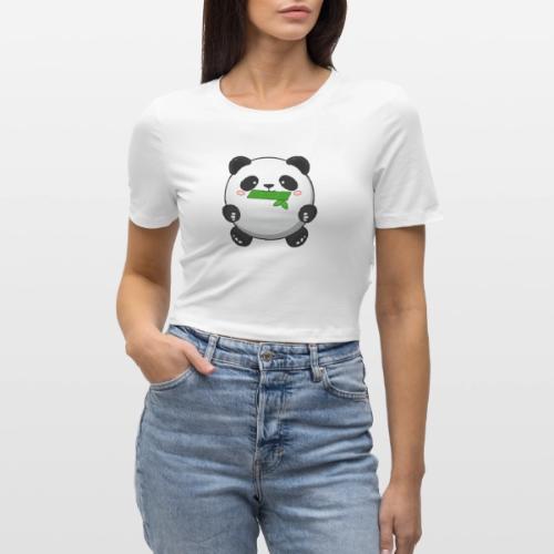 Fat Panda mit Bambus - Pandabär Cute Kawaii Bär