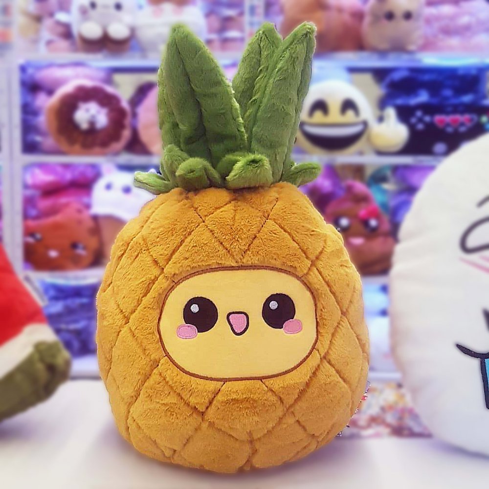 Ananas Smiley Kissen Frucht Plschtier Obst Kuscheltier