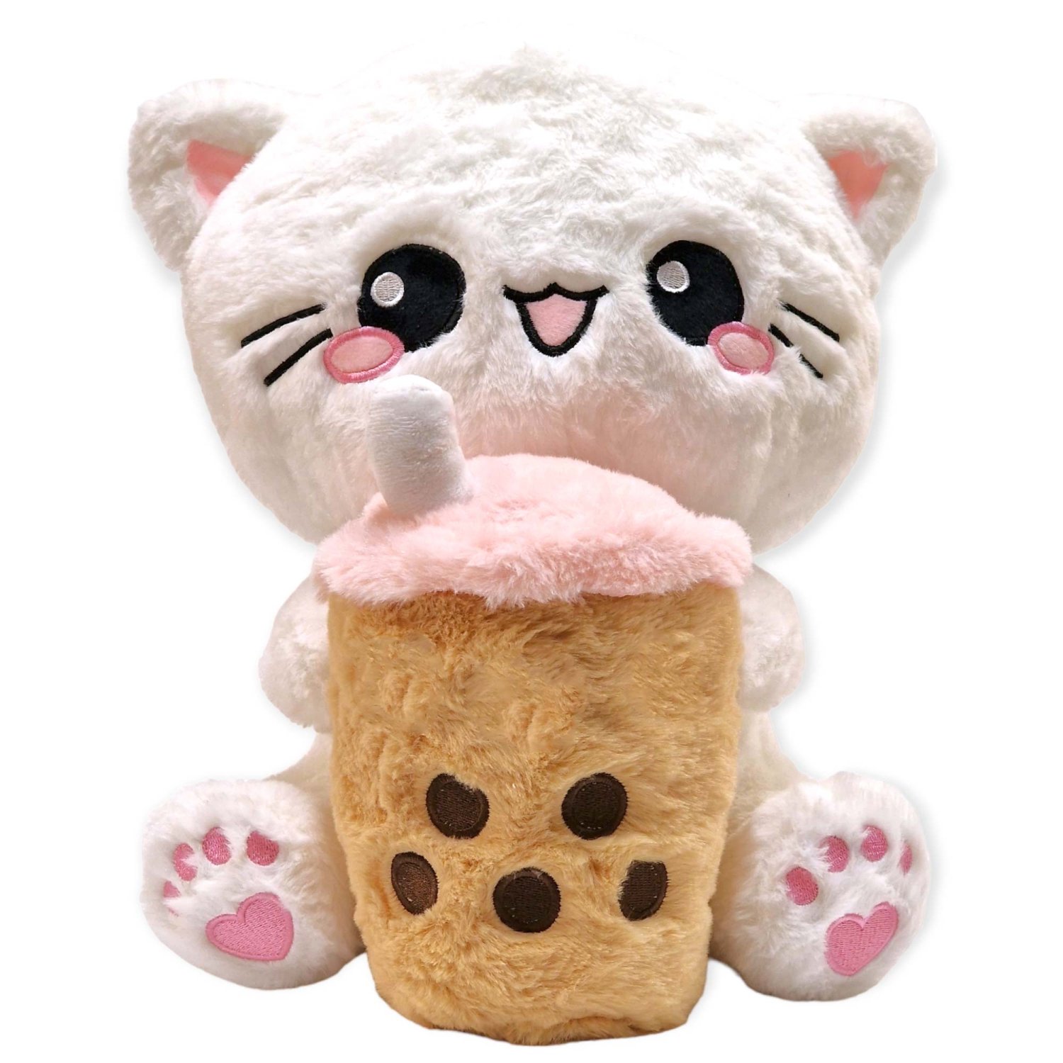 Bubble Tea Katze Boba Cat Plueschtier Kuscheltier Stofftier