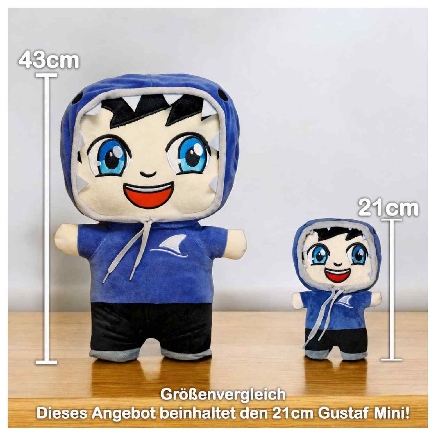Gro� und Klein Einfach Gustaf Hoodie Pluesch Kissen Shop Hai