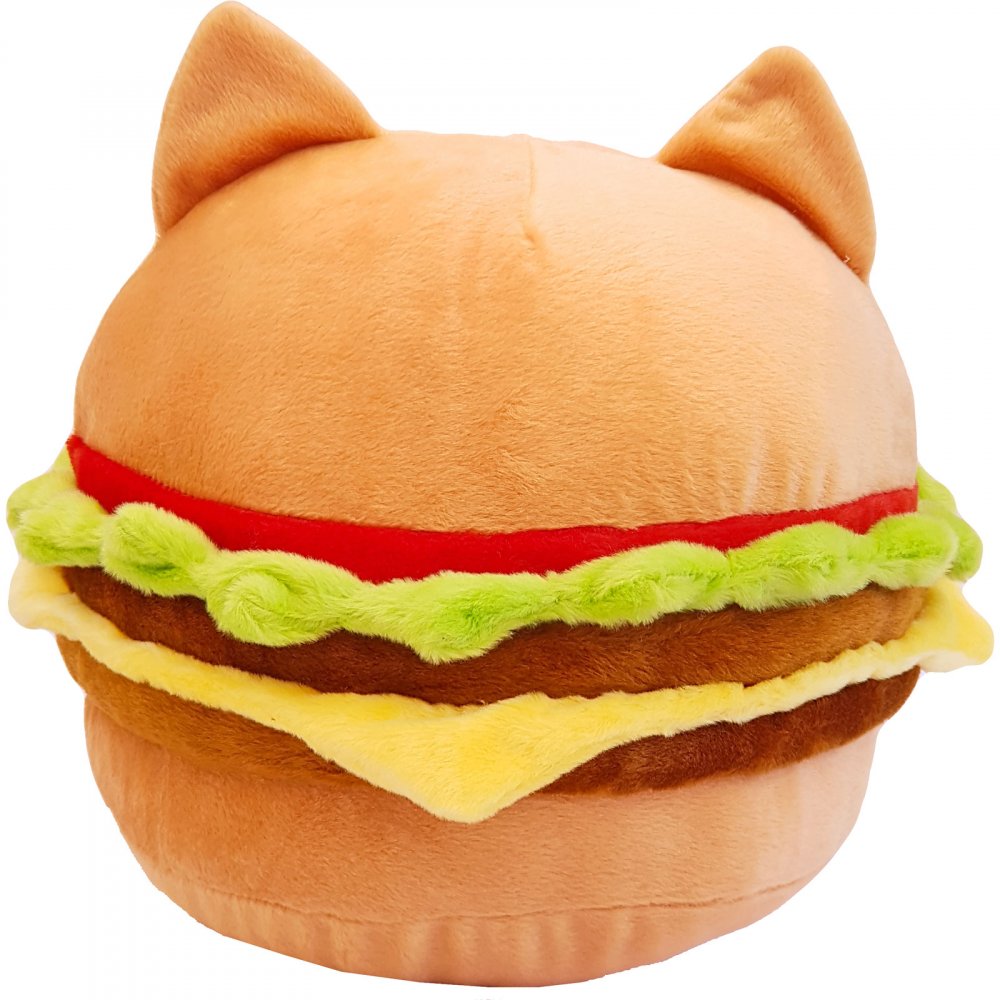 Burger Cat Kissen Emoticon Cheeseburger Katze