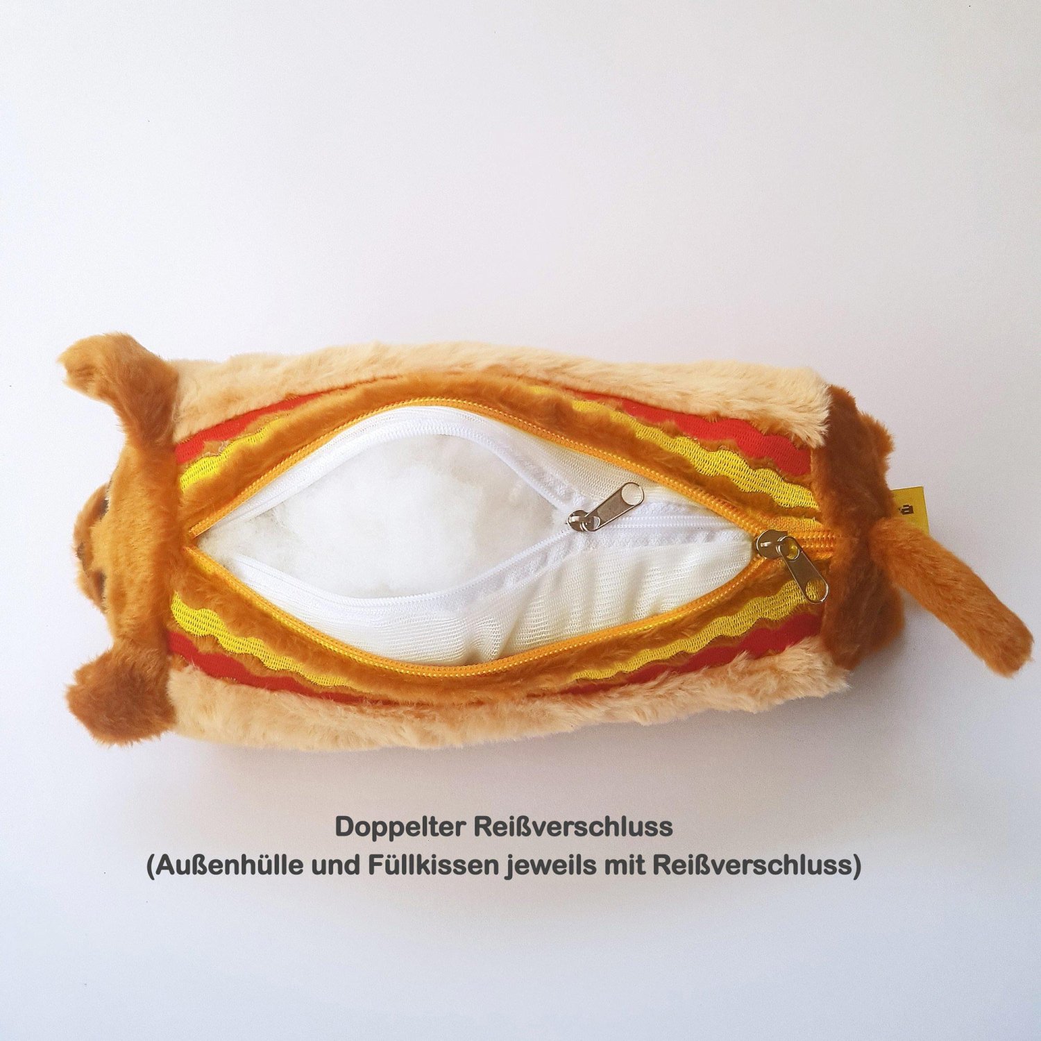 Plueschtier mit Fllkissen und Stiftemaeppchen