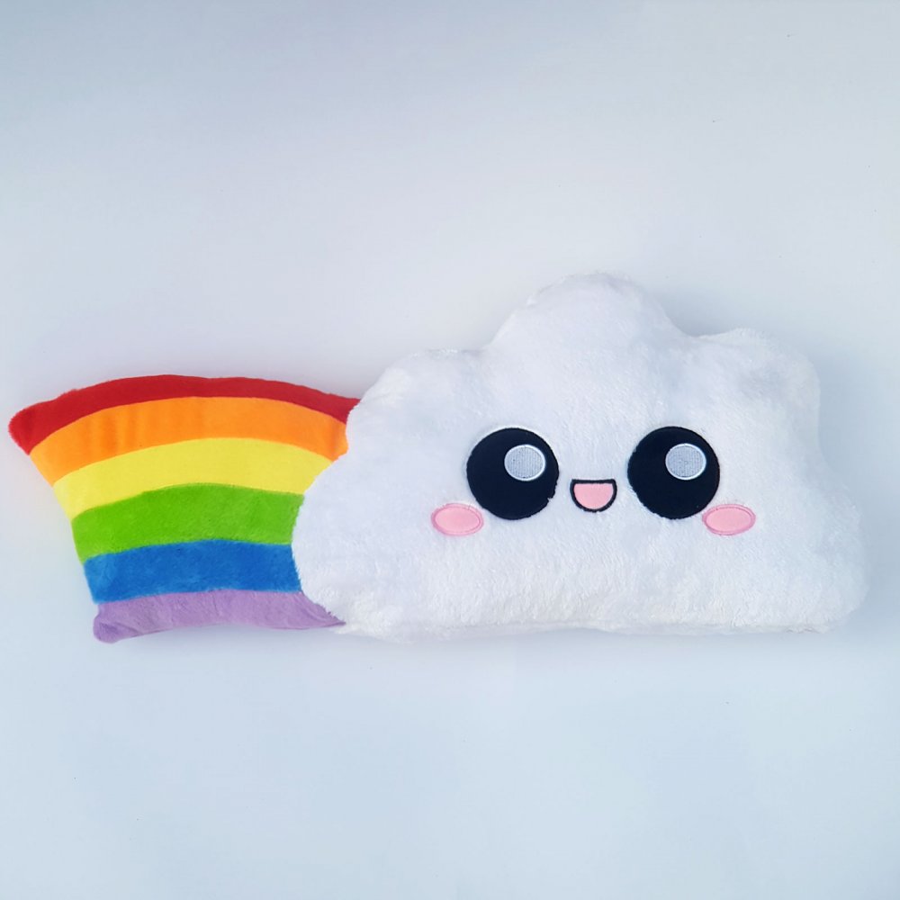 Kawaii Wolke Regenbogen Kissen