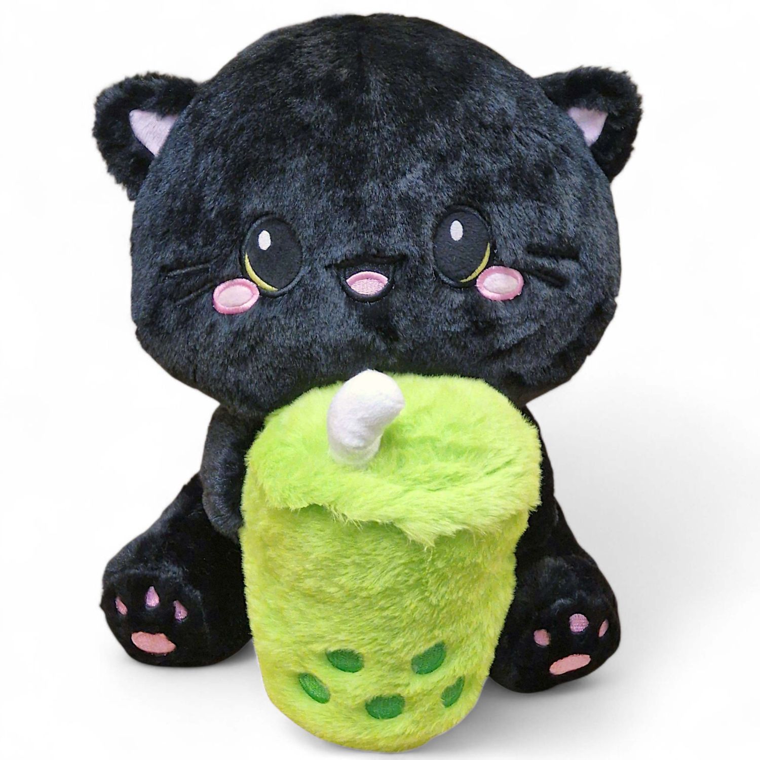 Matcha Katze Plueschtier Stofftier Kuscheltier Tea Bubble Boba