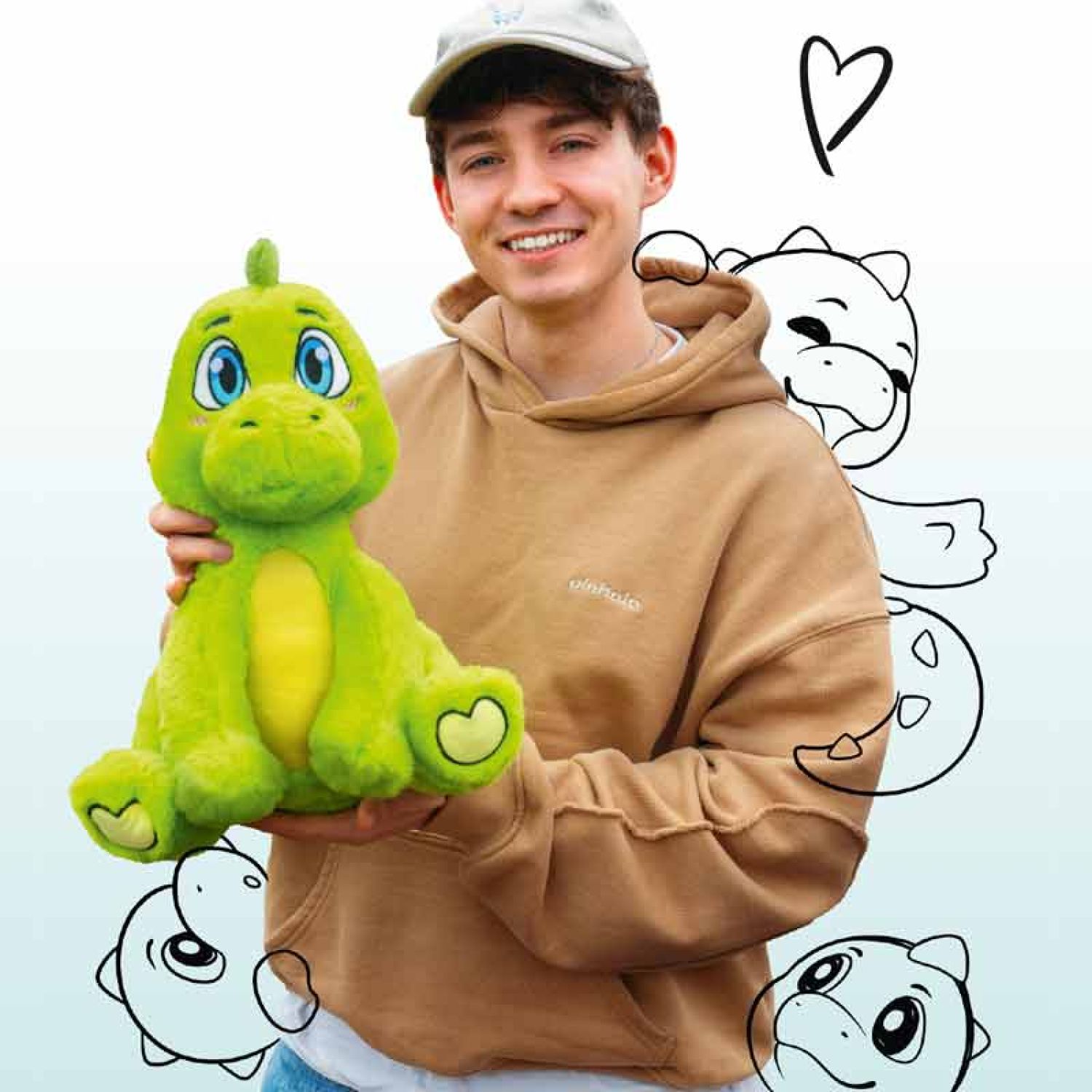 Mexify Merchandise Shop Dino Pluesch Kuscheltier