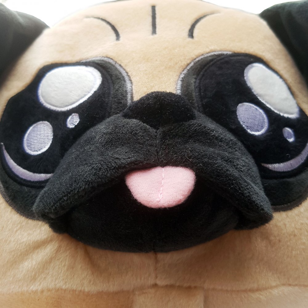 Mops Kissen Zunge Pug Pillow Toy