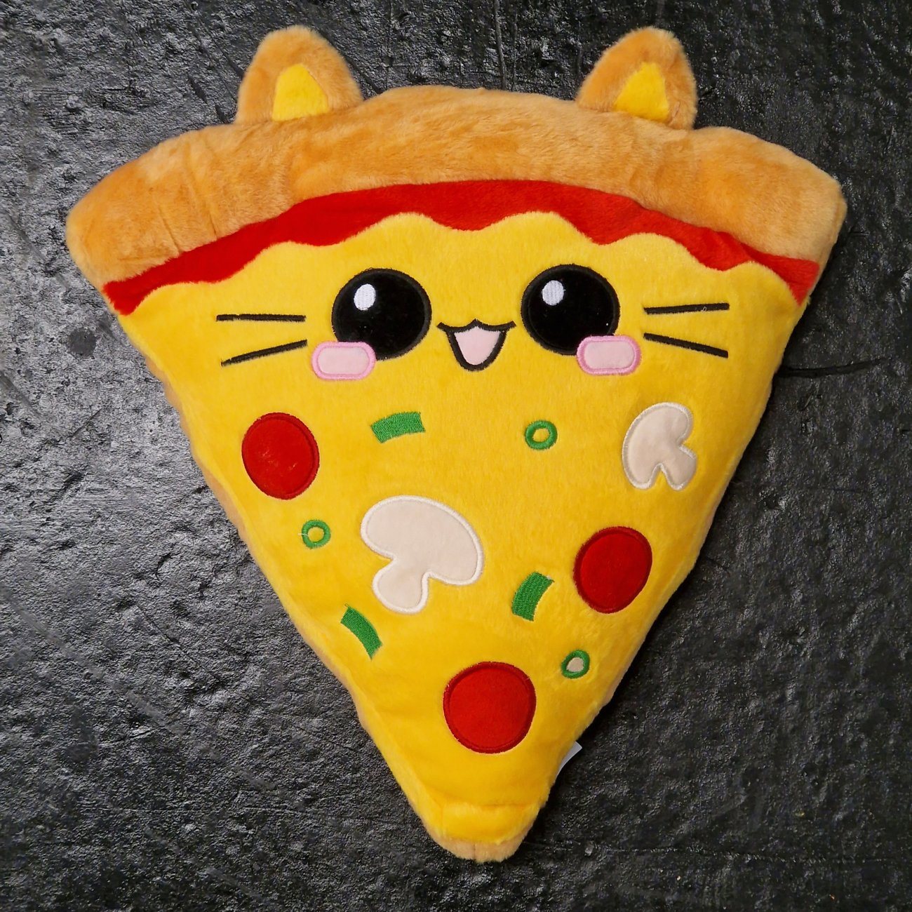 Pizza Katze Kissen Cat Plueschtier