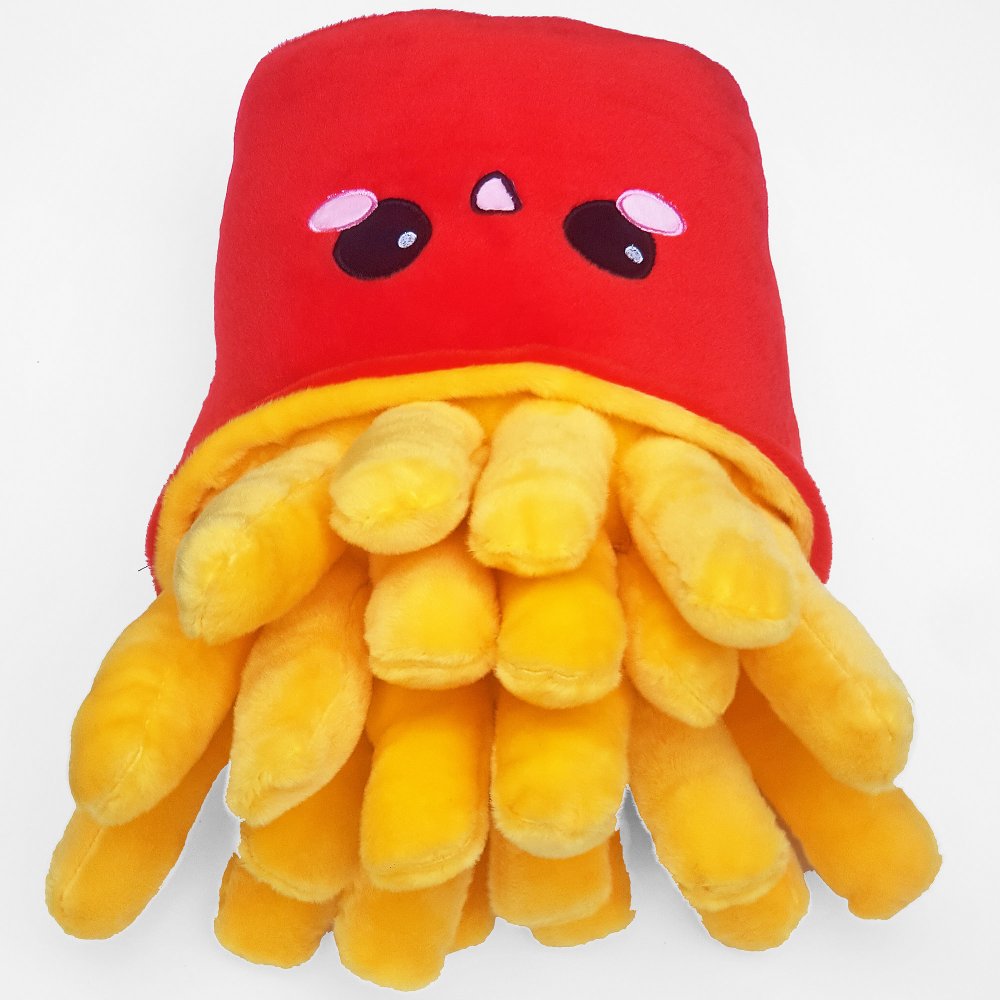 Pommes Emoticon Kissen Toy Fries Kuschelkissen