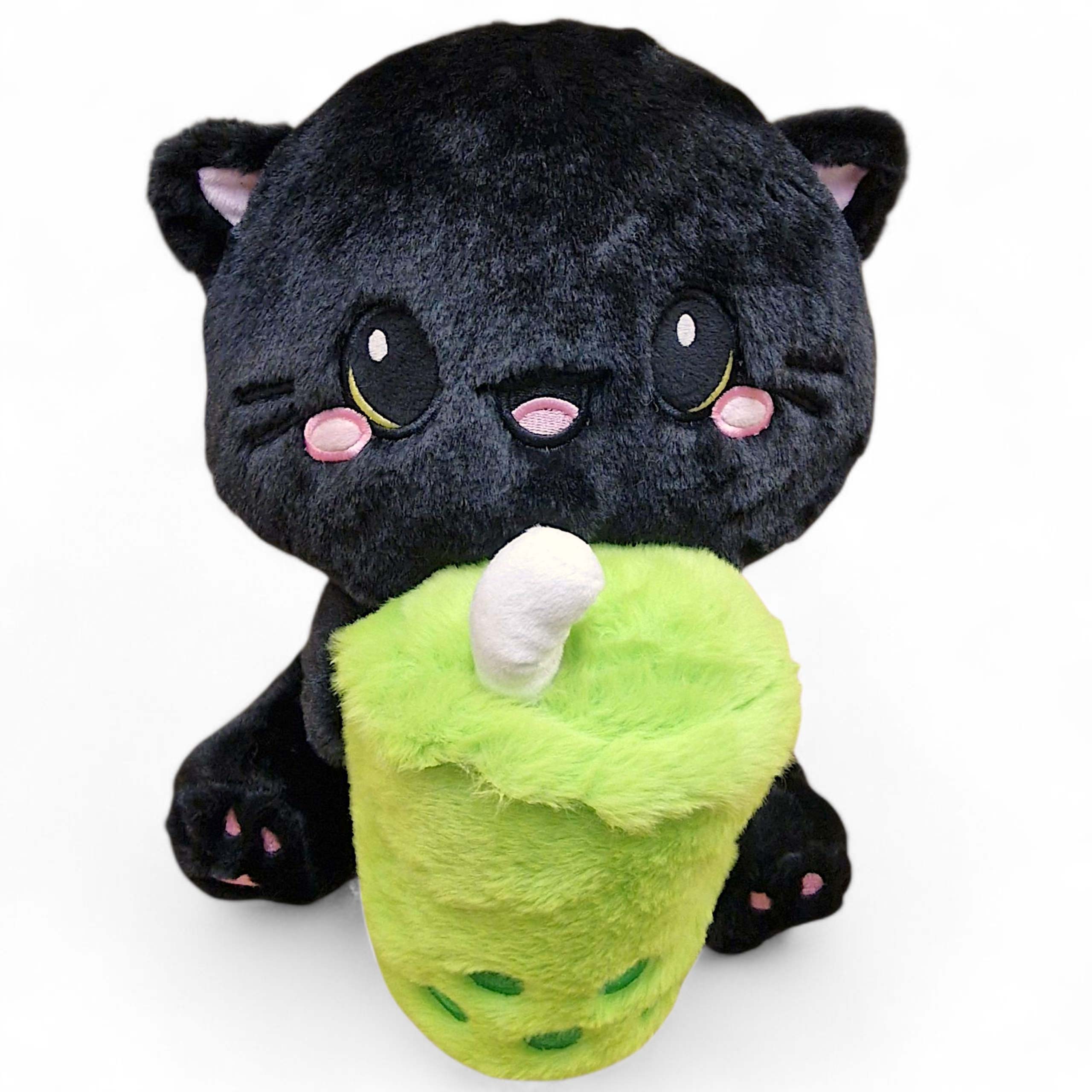 Matcha Cat Stofftier Pluesch Bubble Tea Kuscheltier
