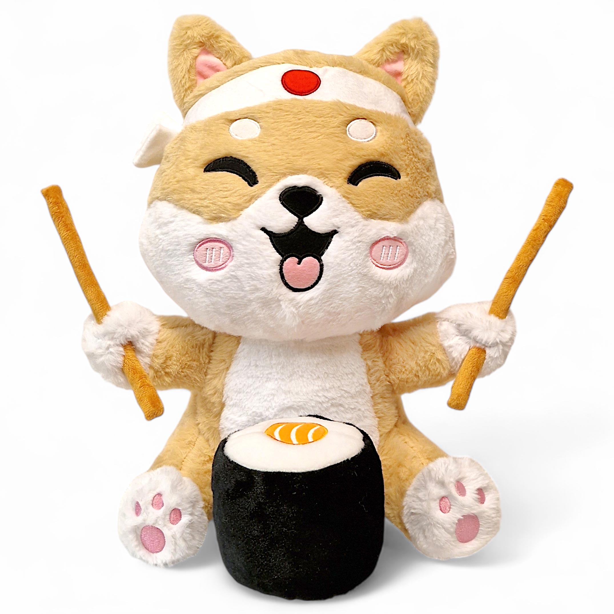 Shiba Inu Hund Pluesch Japan Maki Stofftier Staebchen Sushi