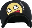Schirm Unterseite Awesome Smiley Cap bestickt Kappe Mütze 