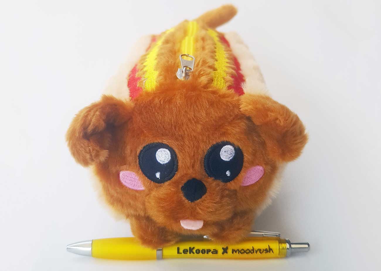 LeKoopa Hot Dog Mini Kuscheltier Federmppchen Schulbedarf