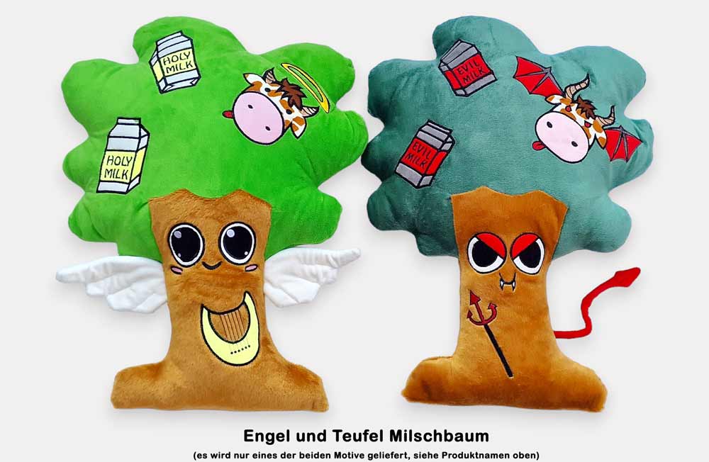 Milschbaum Engel Kissen Teufel Holy Evil Milk